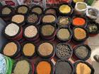 So many fresh and unfamiliar spices at the market