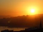 A sunrise picture in Valparaíso off of our front deck 