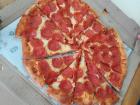 This is the pizza that Martina's father brought