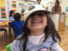 Rocio wearing Kai's oceanography hat