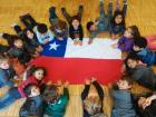 This is the whole class celebrating being Chilean