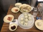 This is one of my favorite foods here: 칼국수 (kalguksu) and dumplings