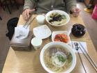 The food I ordered in Korean