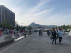 A view of Bukhan Mountain behind Gyeongbokgung Palace