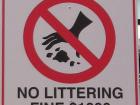 Littering fines start out high