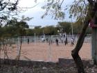 A soccer game at the field by my house