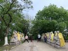 My friends and I wandered down this path of statues, each one representing a different version of the Buddha