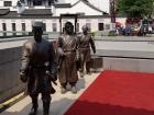 These statues depict how scholars used to travel on foot from all parts of China in order to take the government entrance exam here in Nanjing