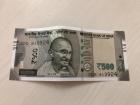 This is a 500 rupee note with Mahatma Gandhi pictured on the front