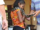 Here I am as nine-year-old Deepa with a snake around my neck!