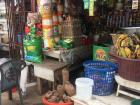 This stand sells rice, cassava and other ingredients to cook Ghanaian food