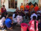 After the elders are bathed, their families will give the elders money and good wishes for the new year