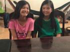 Trân is on the left and Trúc is on the right