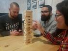 An image of me trying my best to beat everyone at jenga.