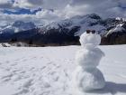 Mr. Snowman was happy tp have joined us on the mountain top