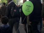 May Day balloon reads "streets only for dancing"