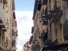 Narrow streets in the "casco antiguo" or "old town" of Pamplona