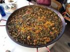 This paella is made with rabbit. At first, I thought it was a little weird because we don't really eat rabbit in the United States, but then I realized it is just a cultural difference!