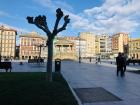 This city square in Pamplona looks very different from city squares in Chicago