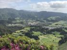 The town and lake of Furnas