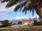 Tel Aviv is located on the coast of Israel, so I visited the beach a few times while I was there; the weather wasn't warm enough to swim, but it was nice to lounge on the beach and walk along the boardwalk