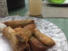 The finished product of the homemade lumpia