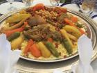A plate of couscous that six people would share
