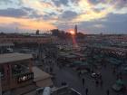 View of a famous square in the medina of Marrakech