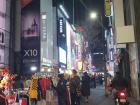 Myeongdong: a famous shopping district where music from the stores spills onto the streets