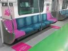 This photo by Korean Times shows how every row has two seats for expecting mothers