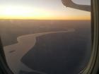 A photo of the Amazon river on a flight to Belém