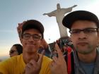 A photo of my brother and I at the Christ the Redeemer statue in Rio de Janeiro. Rio de Janeiro is a city in the south of Brazil that is faaaaar away from the Amazon rain forest and Belém