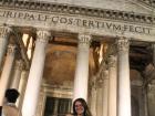 The Pantheon has a circle in the ceiling to let in sunlight. The ancient Romans designed it so that on a certain day at a certain time, the sun directly lines up with it and illuminates certain parts of the building.