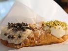 A cannolo (singular of cannoli)