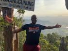 Me at the top of Mount Wang Gunung, a 500 meter high mountain at the Malaysia-Thailand border, before the four hour descent!