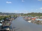 This is a kampung (village) by a river that serves as a source of food