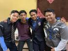 Jaya with his friends (left to right: Alif, Hadif, Jaya, Amir)