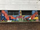 Mural on the side of a school