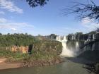 Iguazu Falls are at the border between Brazil and Argentina