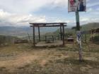 A lonesome bus stop atop Rabinal