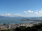 A higher view of Lagoa, the lake where the mountains converge to.
