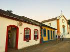 Colonial Portuguese buildings on the beach