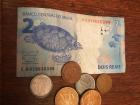 Coins and banknotes are commonly used in Brazil just like the US
