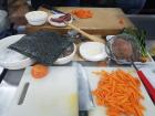 Getting ready to make kimbap