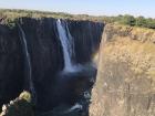 During the dry season, the falls are not as big; during the high season, water gushes from every cliff of the falls
