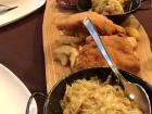 The platter of Slovenian food that my friend and I tried
