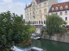 The Ljubljanica River running through Ljubljana... such waterways have been used as a means of travel for locals from one place to another for many years