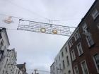 Sparkly Christmas lights welcome shoppers and tourists to Grafton Street, a famous district in Dublin