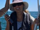 Here is Ditte in Australia holding an acoustic whale recorder