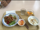 One of my favorite dining hall lunches— yakiniku (grilled meat) salad